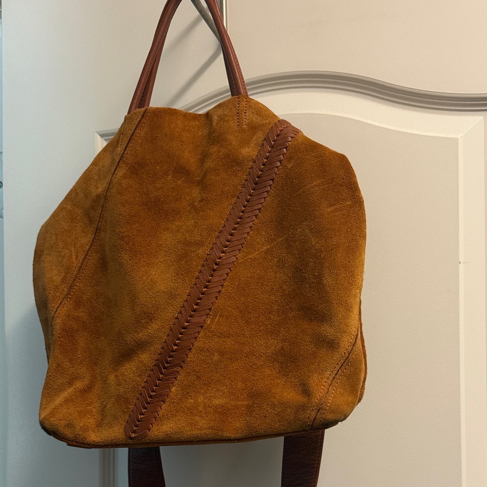 Brown Suede Hobo Women's Bag